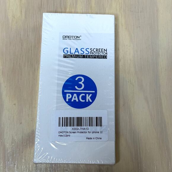 Glass Screen Protector Premium Tempered iPhone 12 Max/12Pro Set of 3 New In Box - Picture 1 of 3